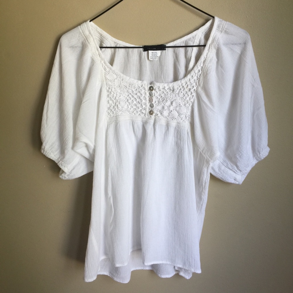 Sam & Max Cream Crochet Top